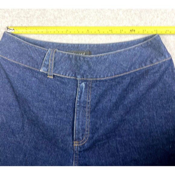 Riveted by Lee Pant Womens Large Indigo Flat Front Relaxed Fit Crop Trousers - Picture 3 of 9